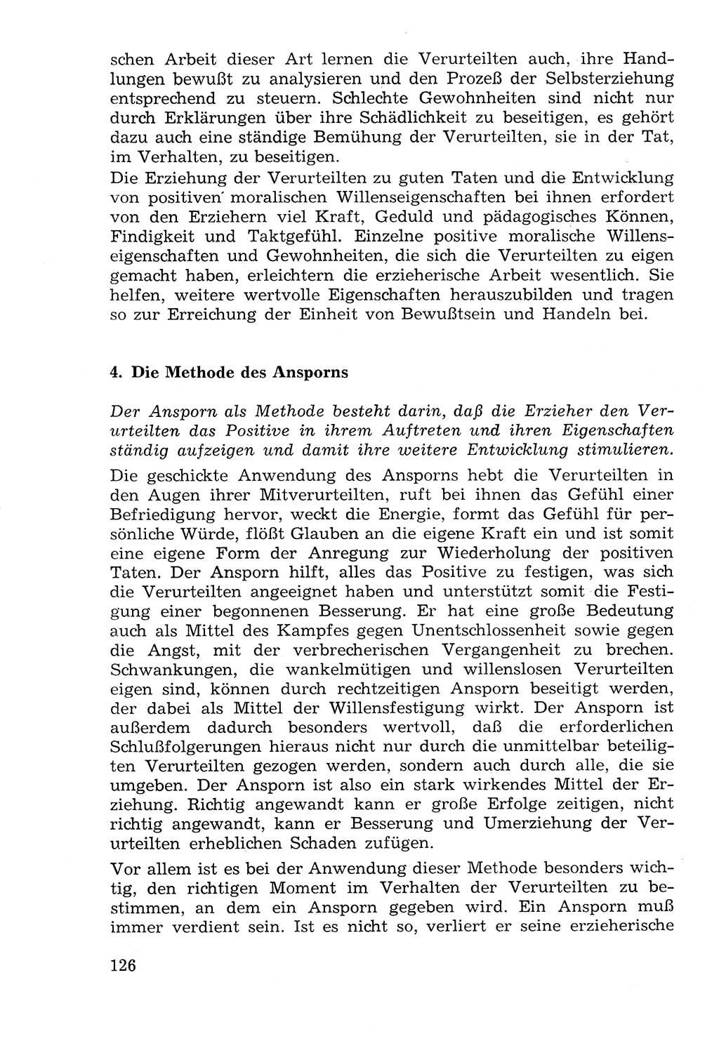 Lehrbuch der Strafvollzugspädagogik [Deutsche Demokratische Republik (DDR)] 1969, Seite 126 (Lb. SV-Pd. DDR 1969, S. 126)