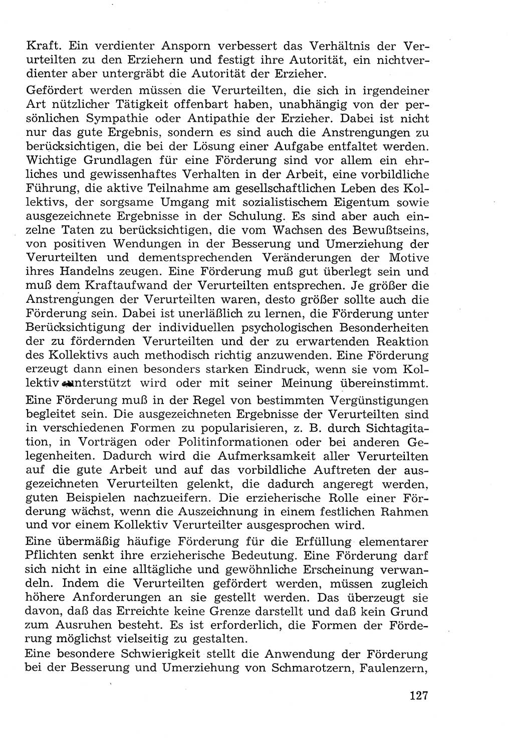 Lehrbuch der StrafvollzugspÃ¤dagogik [Deutsche Demokratische Republik (DDR)] 1969, Seite 127 (Lb. SV-Pd. DDR 1969, S. 127)