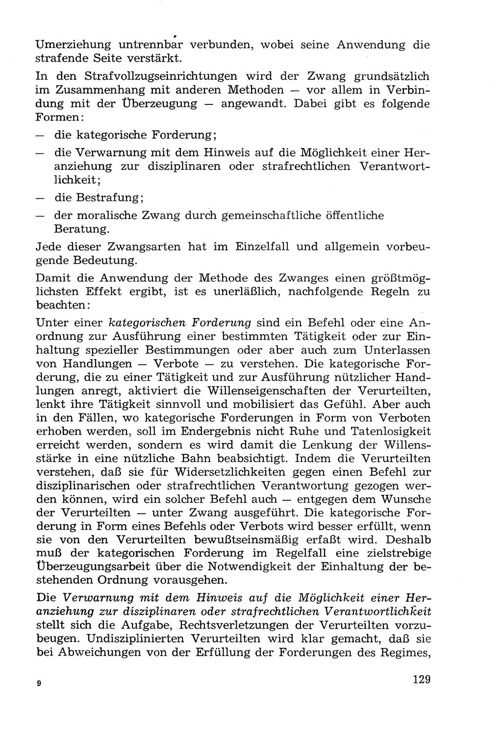 Lehrbuch der Strafvollzugspädagogik [Deutsche Demokratische Republik (DDR)] 1969, Seite 129 (Lb. SV-Pd. DDR 1969, S. 129)