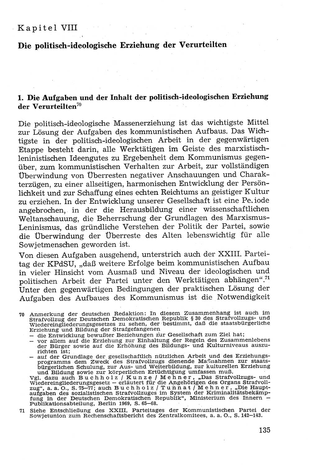 Lehrbuch der Strafvollzugspädagogik [Deutsche Demokratische Republik (DDR)] 1969, Seite 135 (Lb. SV-Pd. DDR 1969, S. 135)