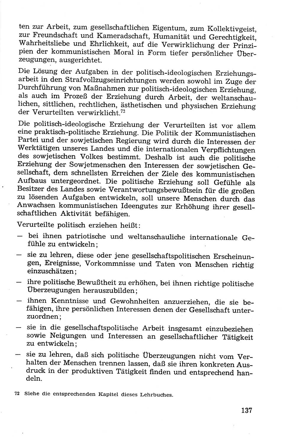 Lehrbuch der Strafvollzugspädagogik [Deutsche Demokratische Republik (DDR)] 1969, Seite 137 (Lb. SV-Pd. DDR 1969, S. 137)