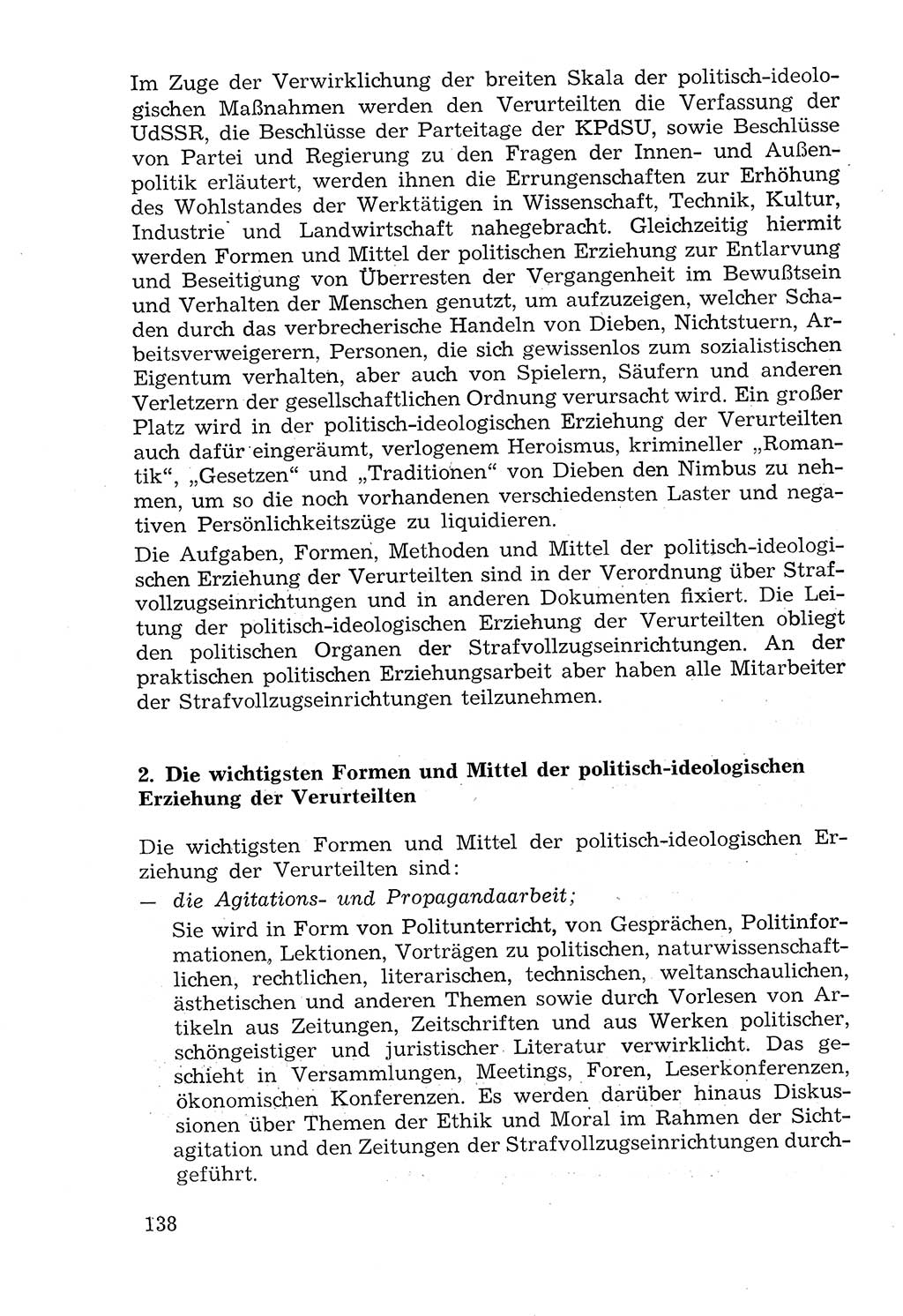 Lehrbuch der Strafvollzugspädagogik [Deutsche Demokratische Republik (DDR)] 1969, Seite 138 (Lb. SV-Pd. DDR 1969, S. 138)