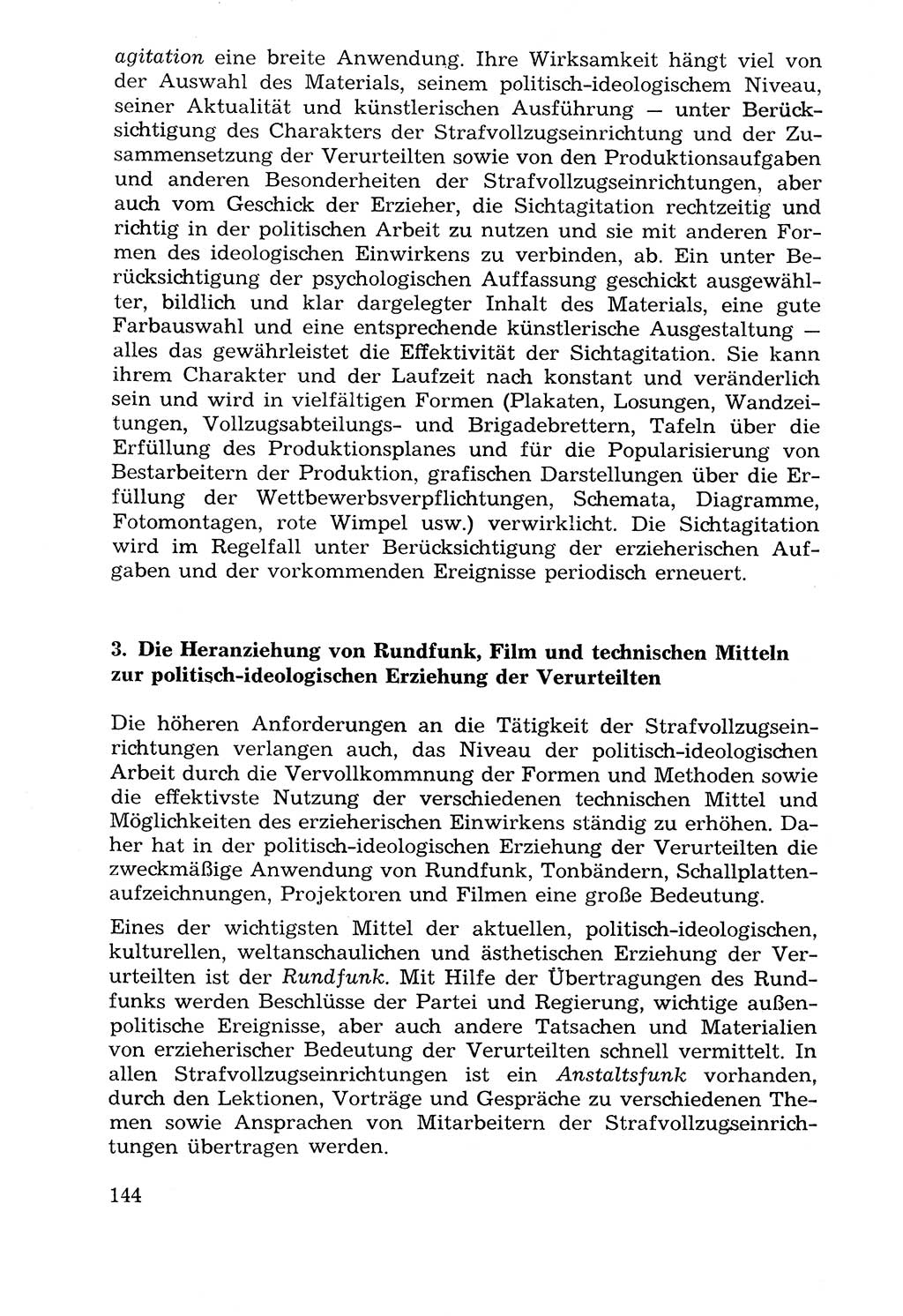 Lehrbuch der Strafvollzugspädagogik [Deutsche Demokratische Republik (DDR)] 1969, Seite 144 (Lb. SV-Pd. DDR 1969, S. 144)