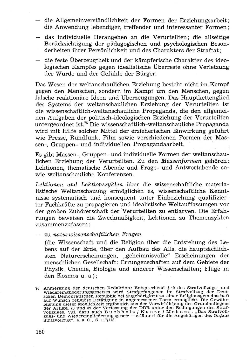 Lehrbuch der Strafvollzugspädagogik [Deutsche Demokratische Republik (DDR)] 1969, Seite 150 (Lb. SV-Pd. DDR 1969, S. 150)