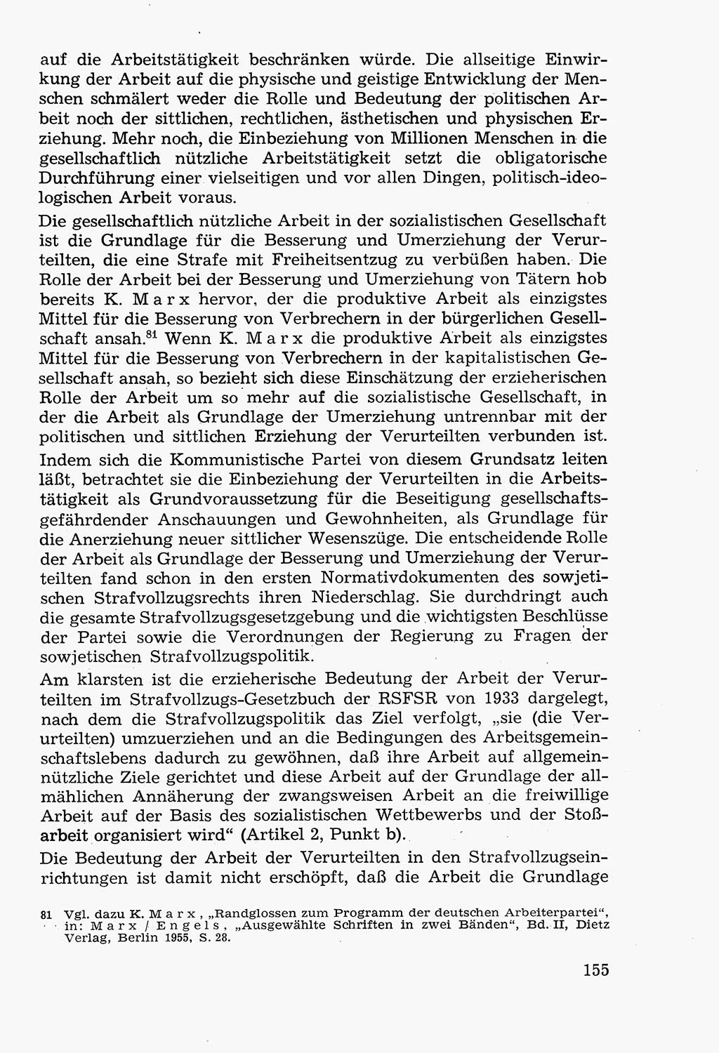 Lehrbuch der Strafvollzugspädagogik [Deutsche Demokratische Republik (DDR)] 1969, Seite 155 (Lb. SV-Pd. DDR 1969, S. 155)