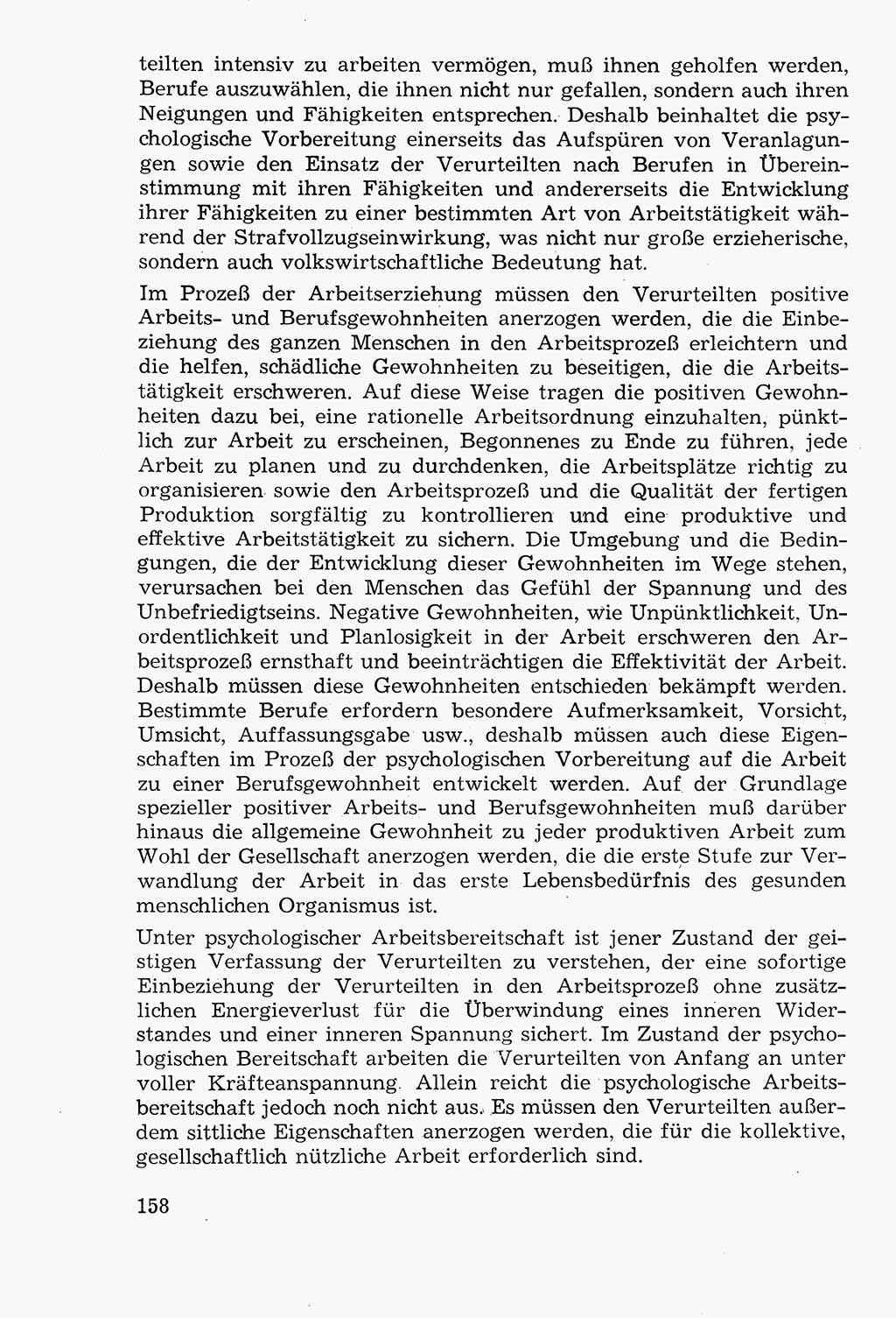 Lehrbuch der Strafvollzugspädagogik [Deutsche Demokratische Republik (DDR)] 1969, Seite 158 (Lb. SV-Pd. DDR 1969, S. 158)