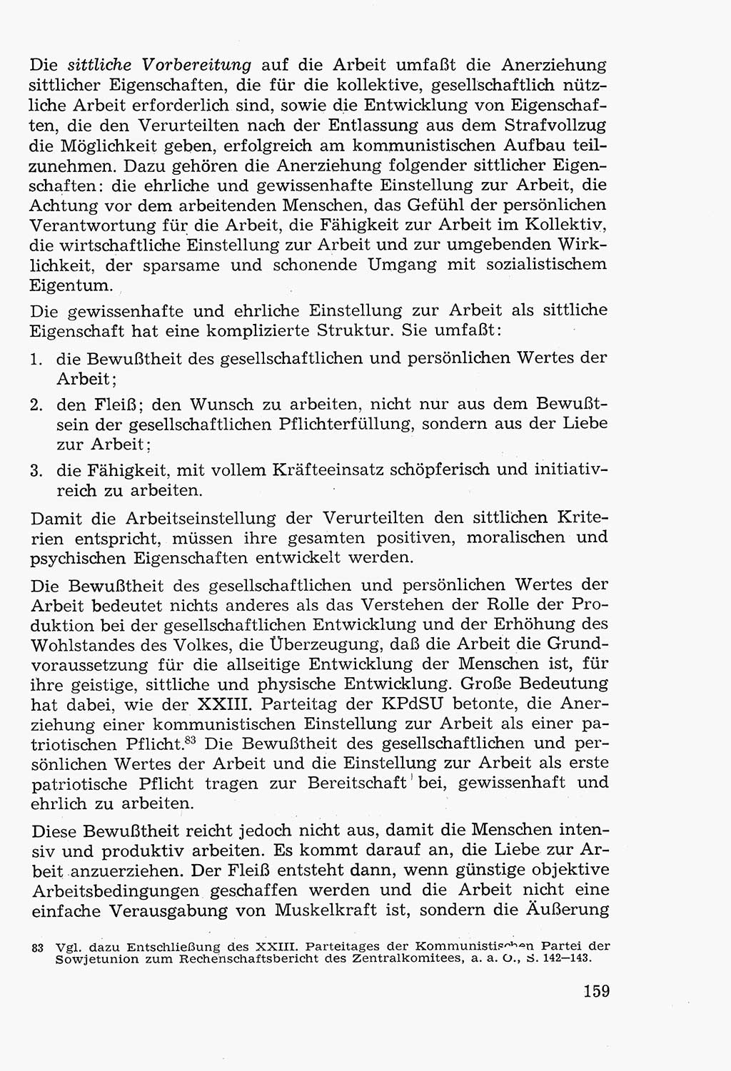 Lehrbuch der Strafvollzugspädagogik [Deutsche Demokratische Republik (DDR)] 1969, Seite 159 (Lb. SV-Pd. DDR 1969, S. 159)