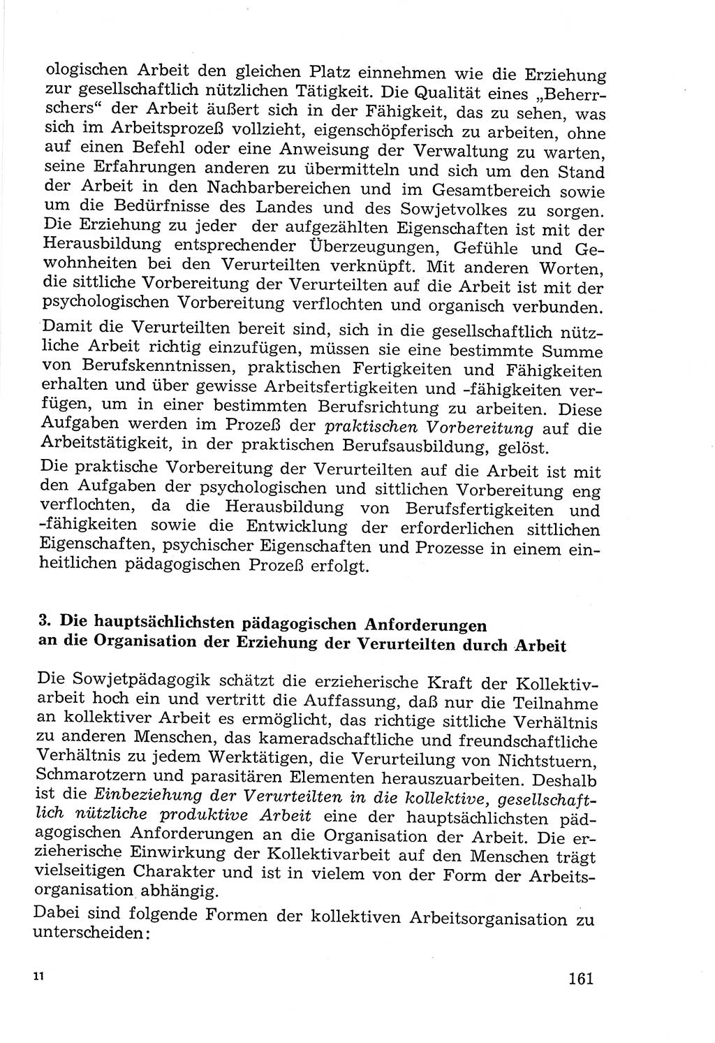 Lehrbuch der Strafvollzugspädagogik [Deutsche Demokratische Republik (DDR)] 1969, Seite 161 (Lb. SV-Pd. DDR 1969, S. 161)