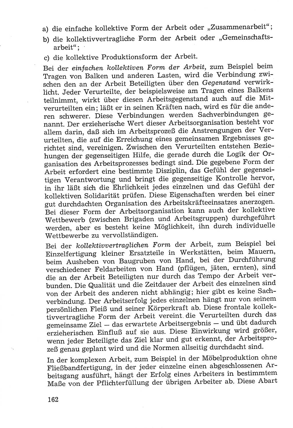 Lehrbuch der Strafvollzugspädagogik [Deutsche Demokratische Republik (DDR)] 1969, Seite 162 (Lb. SV-Pd. DDR 1969, S. 162)