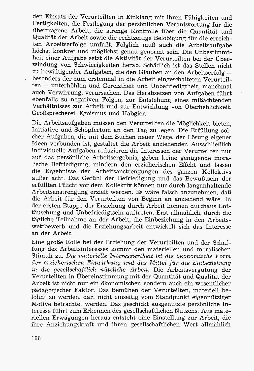 Lehrbuch der Strafvollzugspädagogik [Deutsche Demokratische Republik (DDR)] 1969, Seite 166 (Lb. SV-Pd. DDR 1969, S. 166)