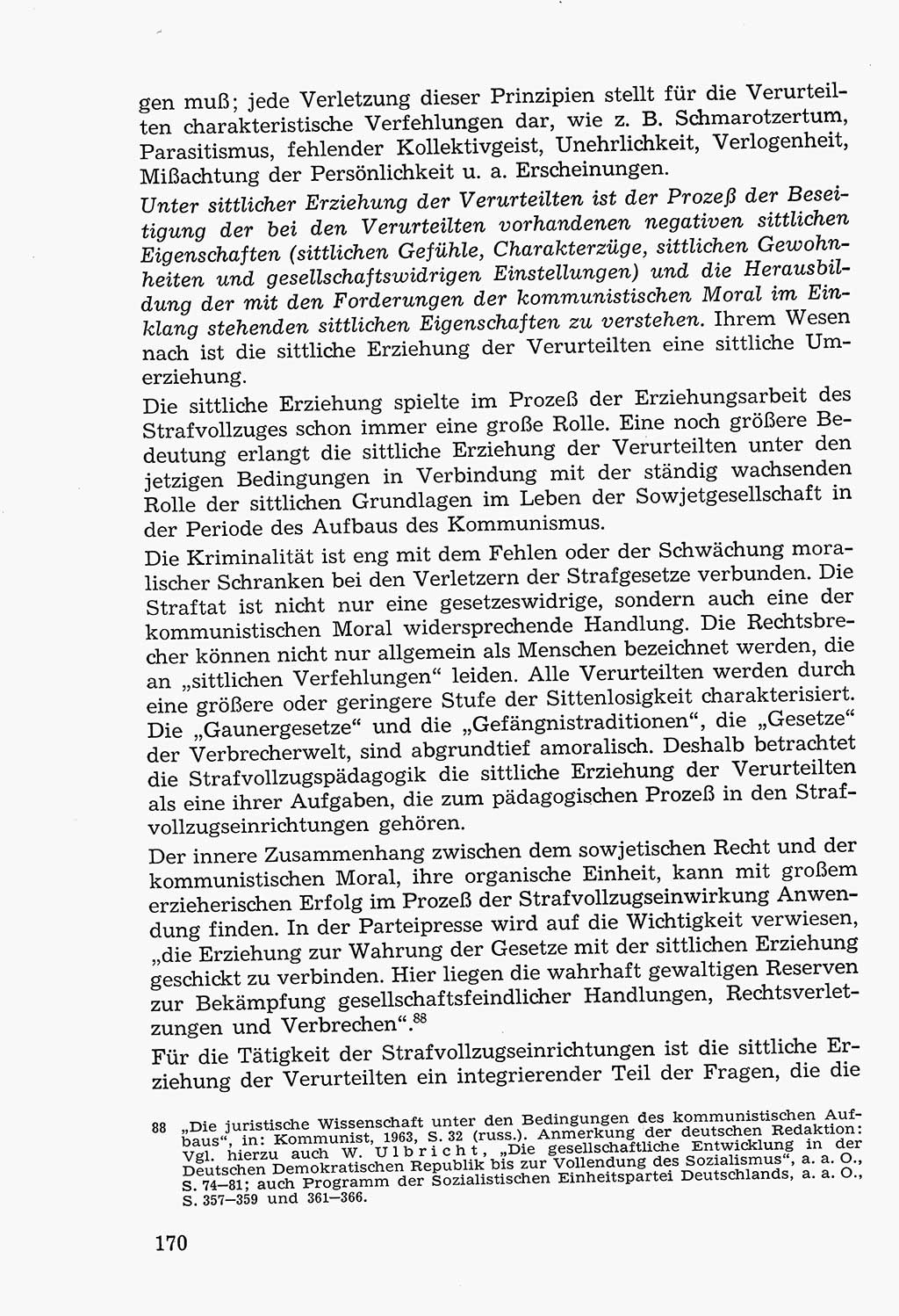 Lehrbuch der Strafvollzugspädagogik [Deutsche Demokratische Republik (DDR)] 1969, Seite 170 (Lb. SV-Pd. DDR 1969, S. 170)