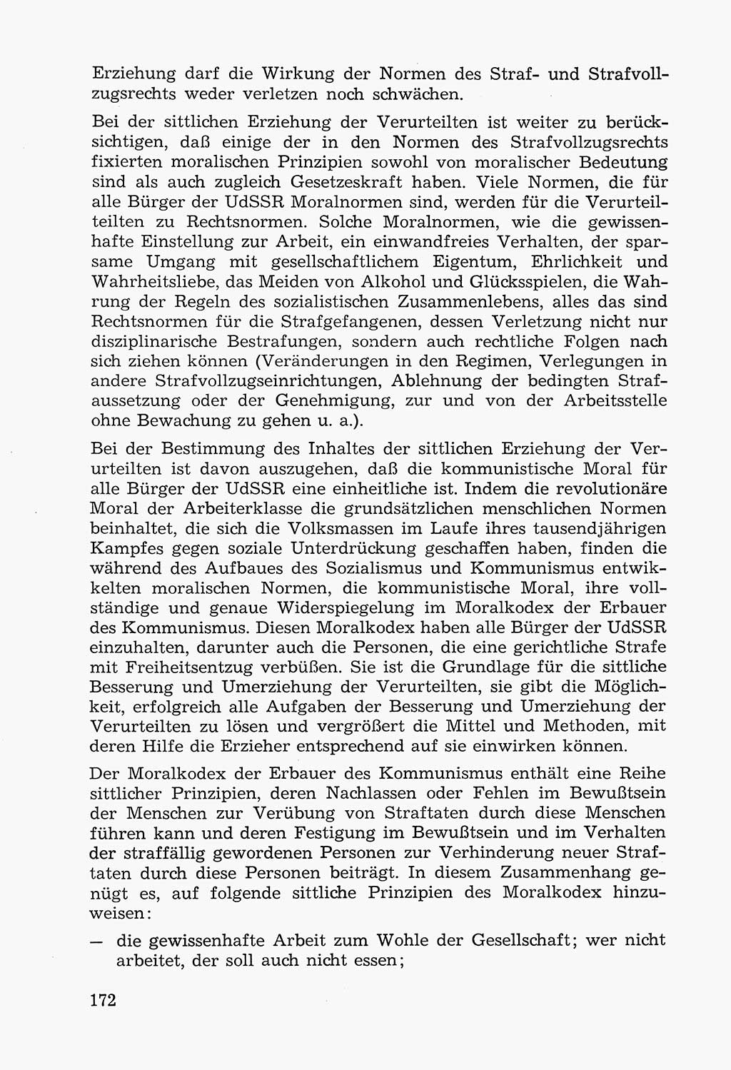 Lehrbuch der Strafvollzugspädagogik [Deutsche Demokratische Republik (DDR)] 1969, Seite 172 (Lb. SV-Pd. DDR 1969, S. 172)