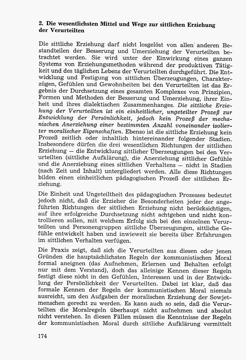 Lehrbuch der Strafvollzugspädagogik [Deutsche Demokratische Republik (DDR)] 1969, Seite 174 (Lb. SV-Pd. DDR 1969, S. 174)