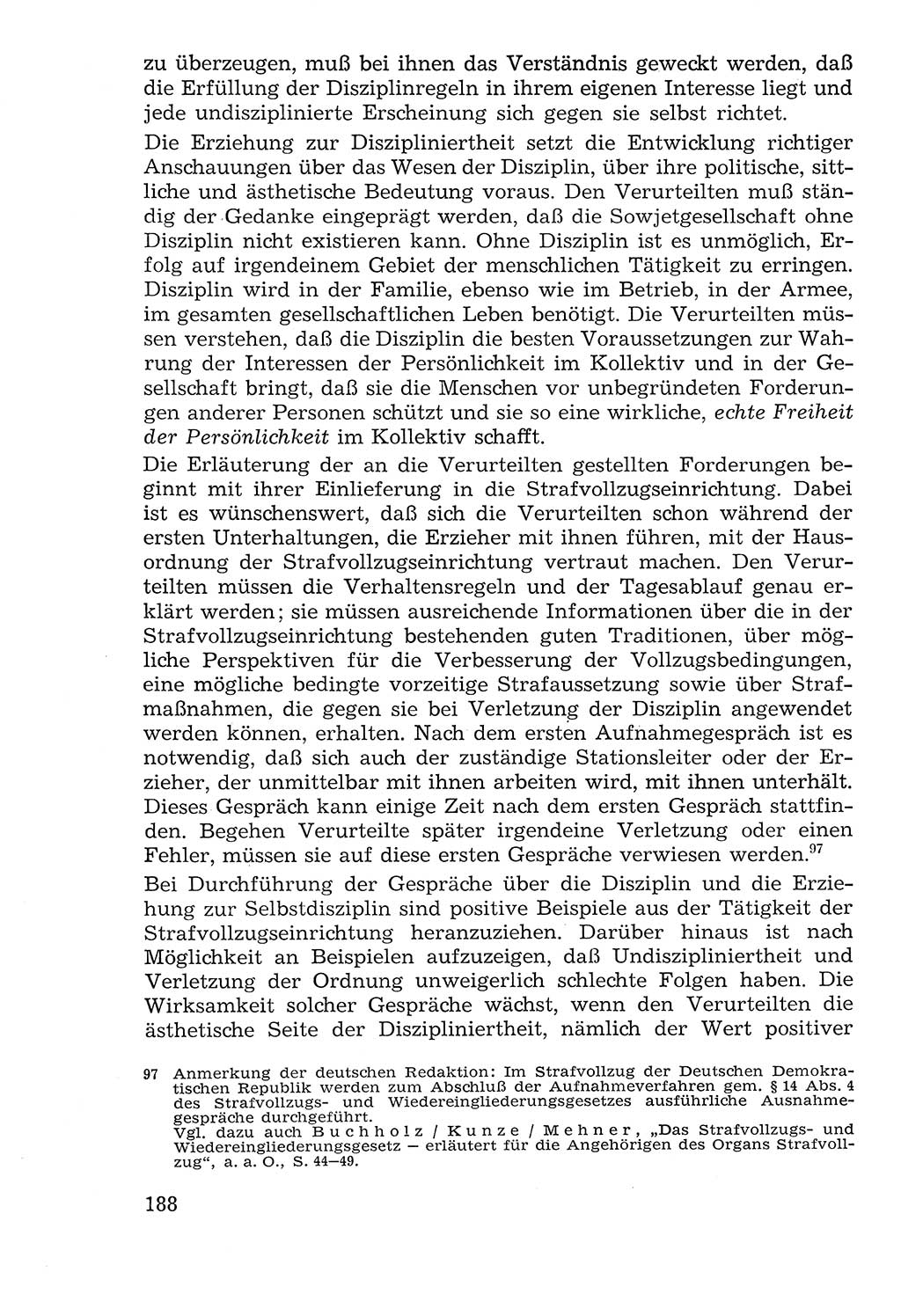 Lehrbuch der Strafvollzugspädagogik [Deutsche Demokratische Republik (DDR)] 1969, Seite 188 (Lb. SV-Pd. DDR 1969, S. 188)