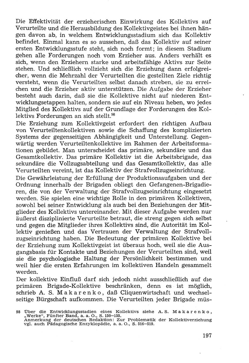 Lehrbuch der Strafvollzugspädagogik [Deutsche Demokratische Republik (DDR)] 1969, Seite 197 (Lb. SV-Pd. DDR 1969, S. 197)