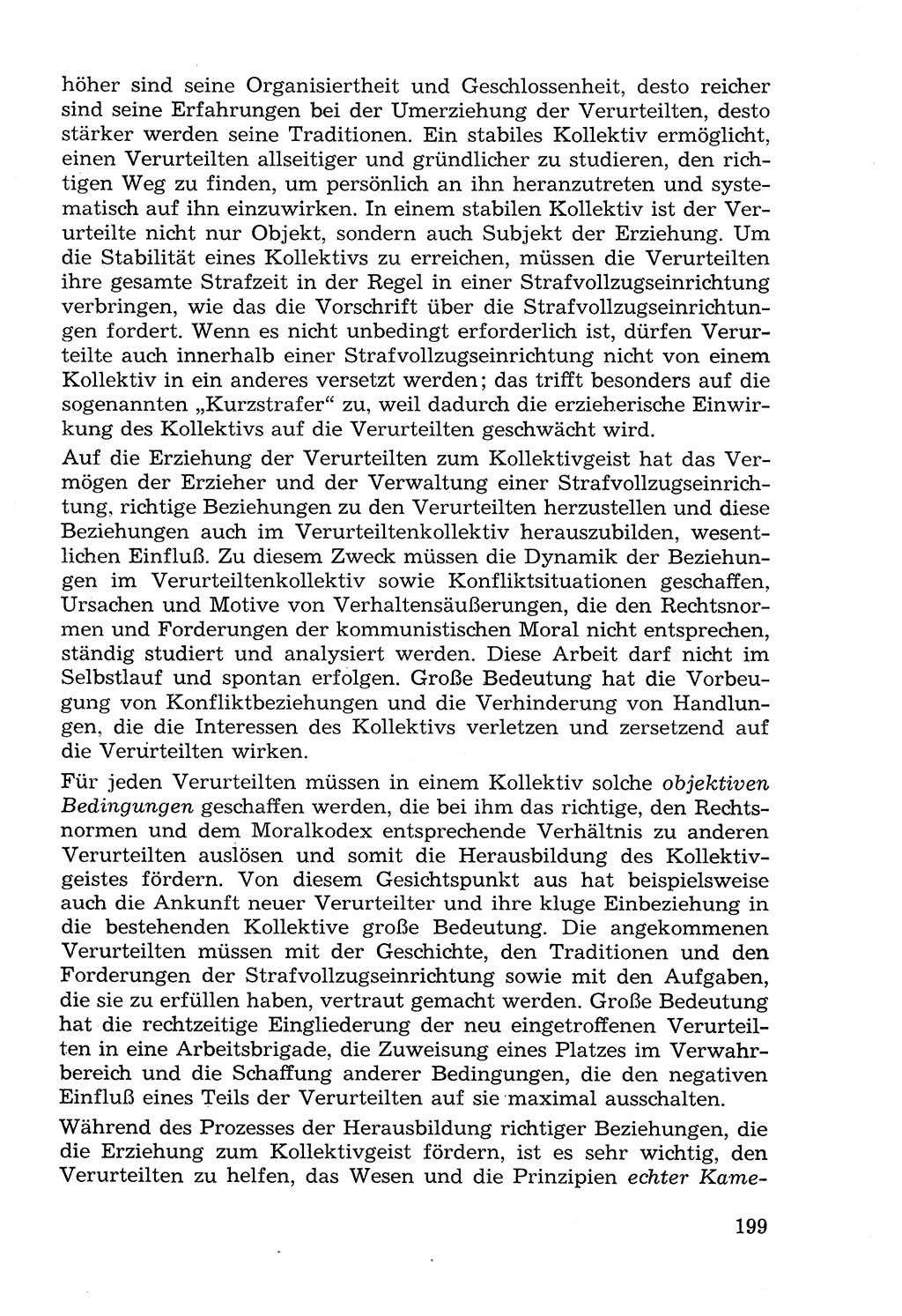 Lehrbuch der Strafvollzugspädagogik [Deutsche Demokratische Republik (DDR)] 1969, Seite 199 (Lb. SV-Pd. DDR 1969, S. 199)