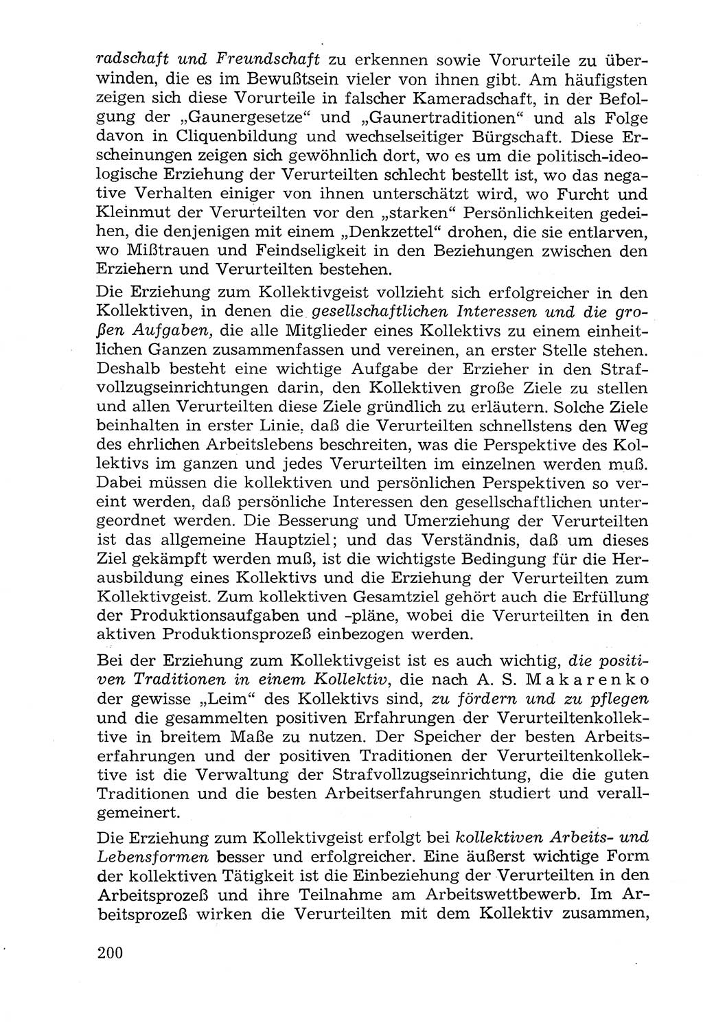 Lehrbuch der Strafvollzugspädagogik [Deutsche Demokratische Republik (DDR)] 1969, Seite 200 (Lb. SV-Pd. DDR 1969, S. 200)
