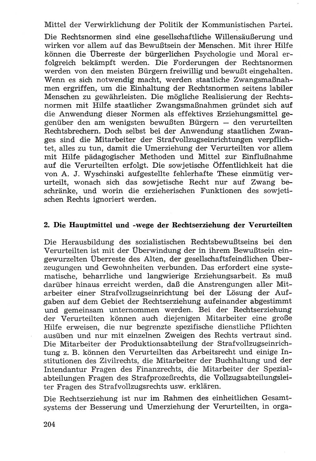 Lehrbuch der Strafvollzugspädagogik [Deutsche Demokratische Republik (DDR)] 1969, Seite 204 (Lb. SV-Pd. DDR 1969, S. 204)