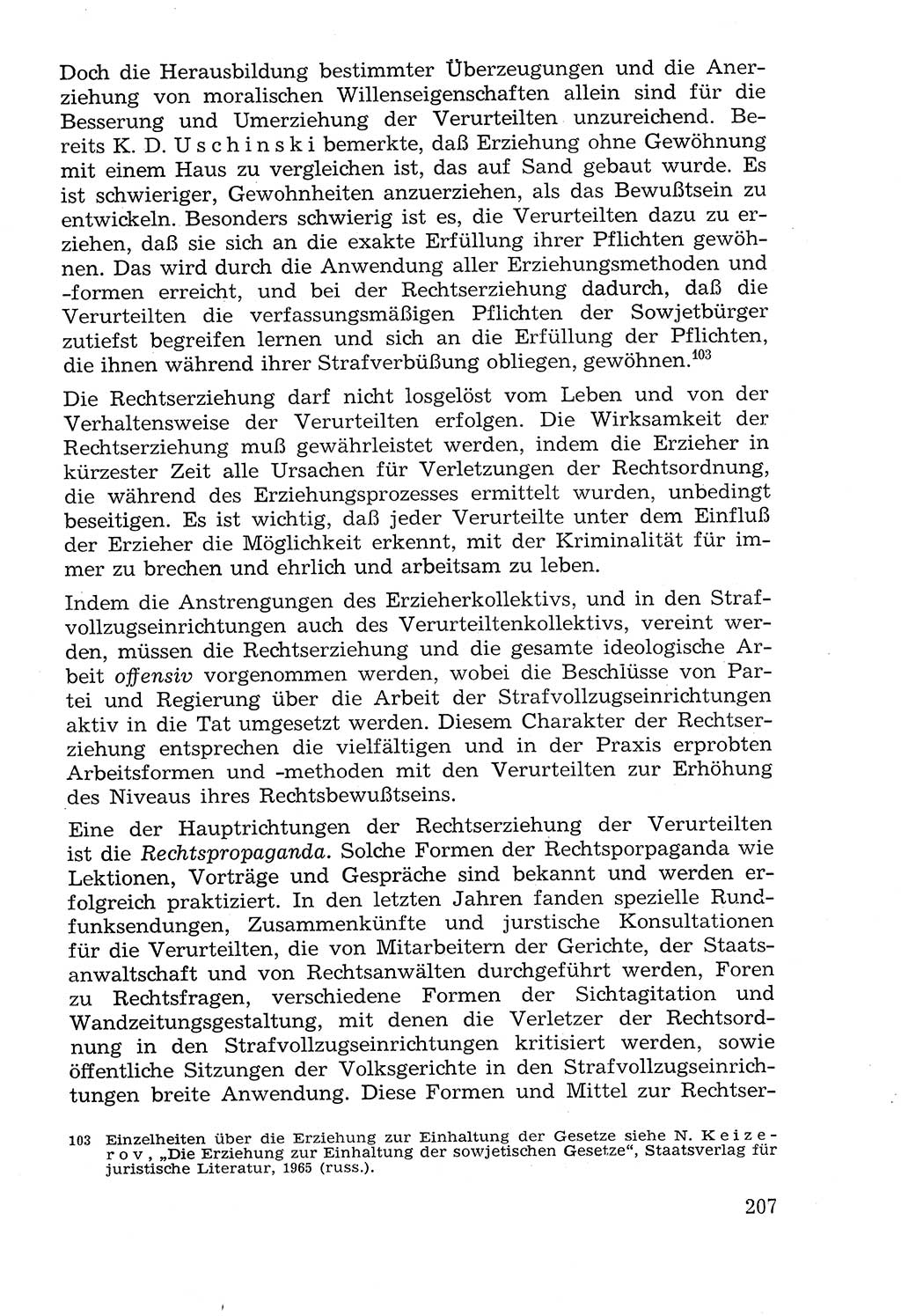 Lehrbuch der Strafvollzugspädagogik [Deutsche Demokratische Republik (DDR)] 1969, Seite 207 (Lb. SV-Pd. DDR 1969, S. 207)