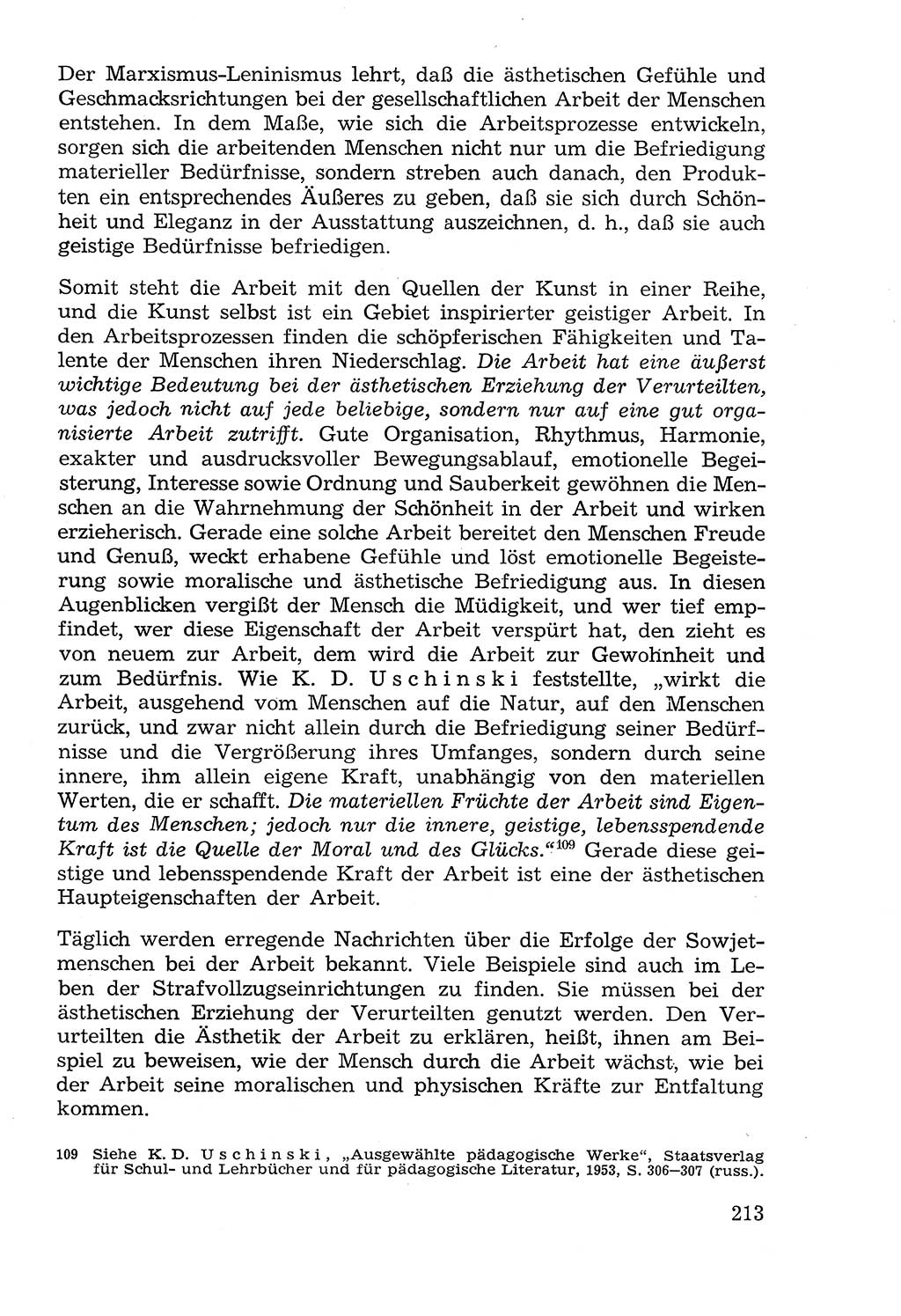 Lehrbuch der Strafvollzugspädagogik [Deutsche Demokratische Republik (DDR)] 1969, Seite 213 (Lb. SV-Pd. DDR 1969, S. 213)