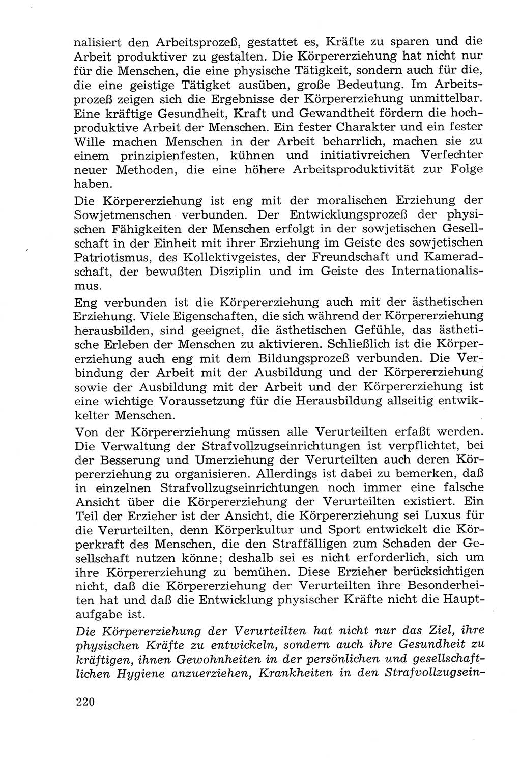 Lehrbuch der Strafvollzugspädagogik [Deutsche Demokratische Republik (DDR)] 1969, Seite 220 (Lb. SV-Pd. DDR 1969, S. 220)