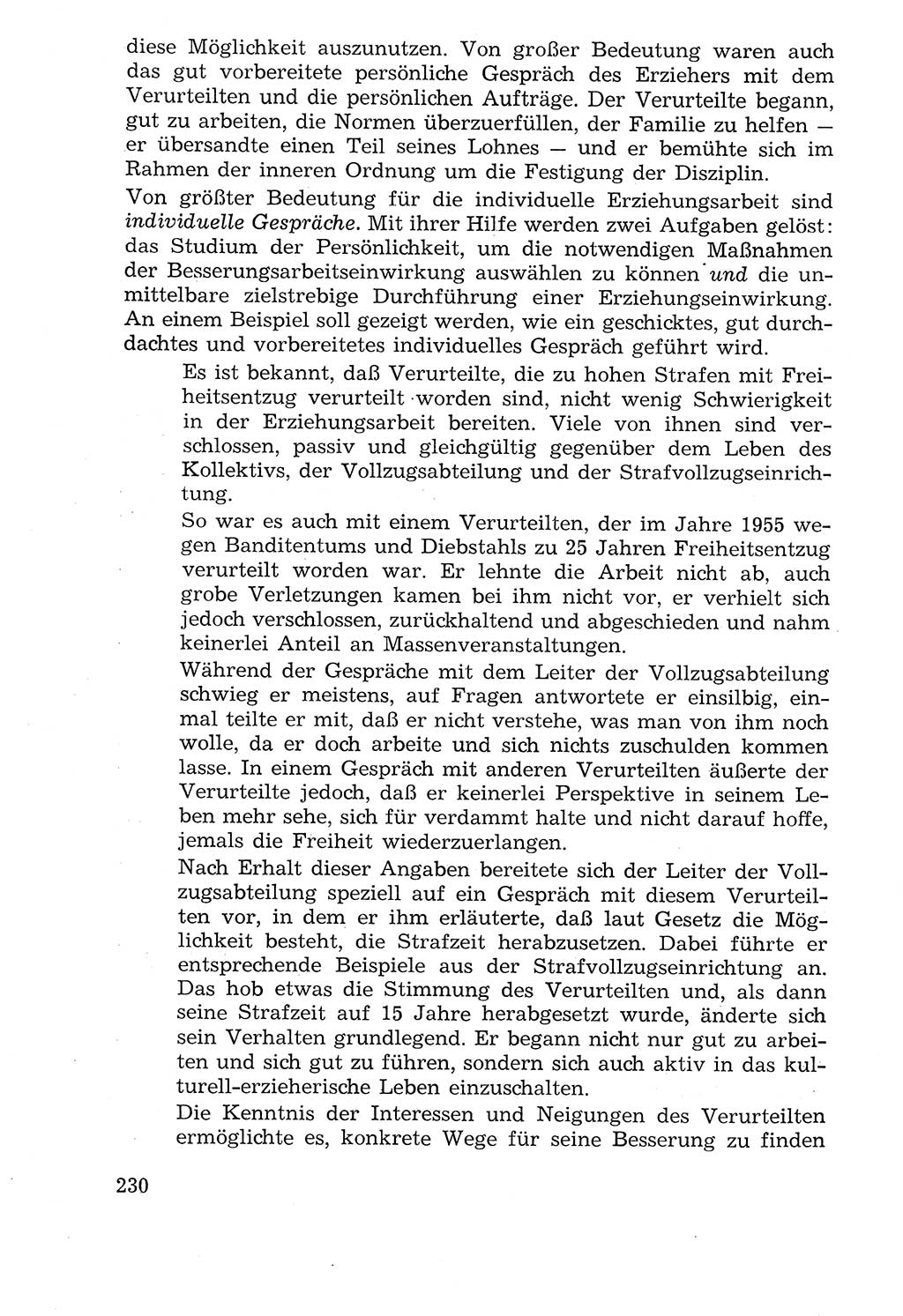 Lehrbuch der Strafvollzugspädagogik [Deutsche Demokratische Republik (DDR)] 1969, Seite 230 (Lb. SV-Pd. DDR 1969, S. 230)