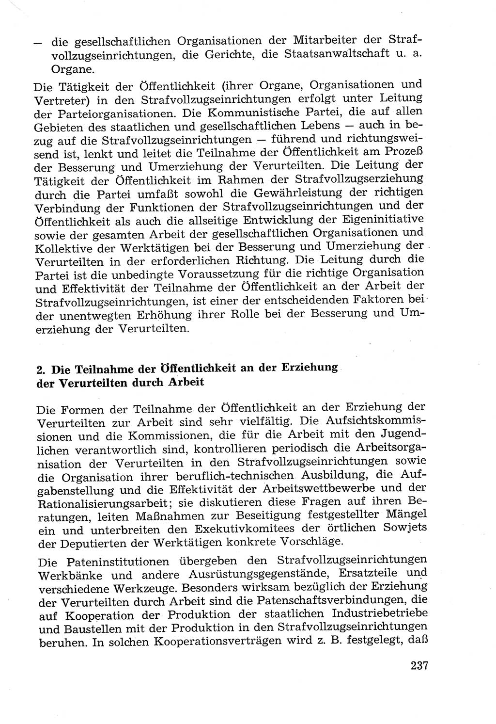Lehrbuch der Strafvollzugspädagogik [Deutsche Demokratische Republik (DDR)] 1969, Seite 237 (Lb. SV-Pd. DDR 1969, S. 237)