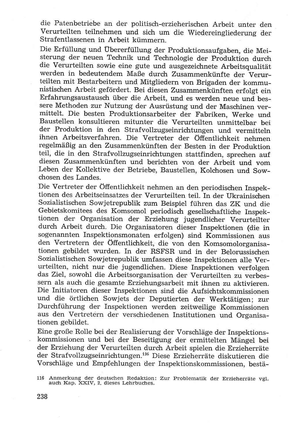 Lehrbuch der Strafvollzugspädagogik [Deutsche Demokratische Republik (DDR)] 1969, Seite 238 (Lb. SV-Pd. DDR 1969, S. 238)