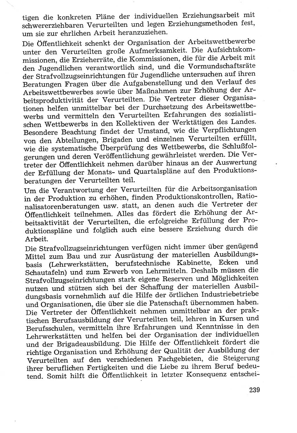 Lehrbuch der Strafvollzugspädagogik [Deutsche Demokratische Republik (DDR)] 1969, Seite 239 (Lb. SV-Pd. DDR 1969, S. 239)