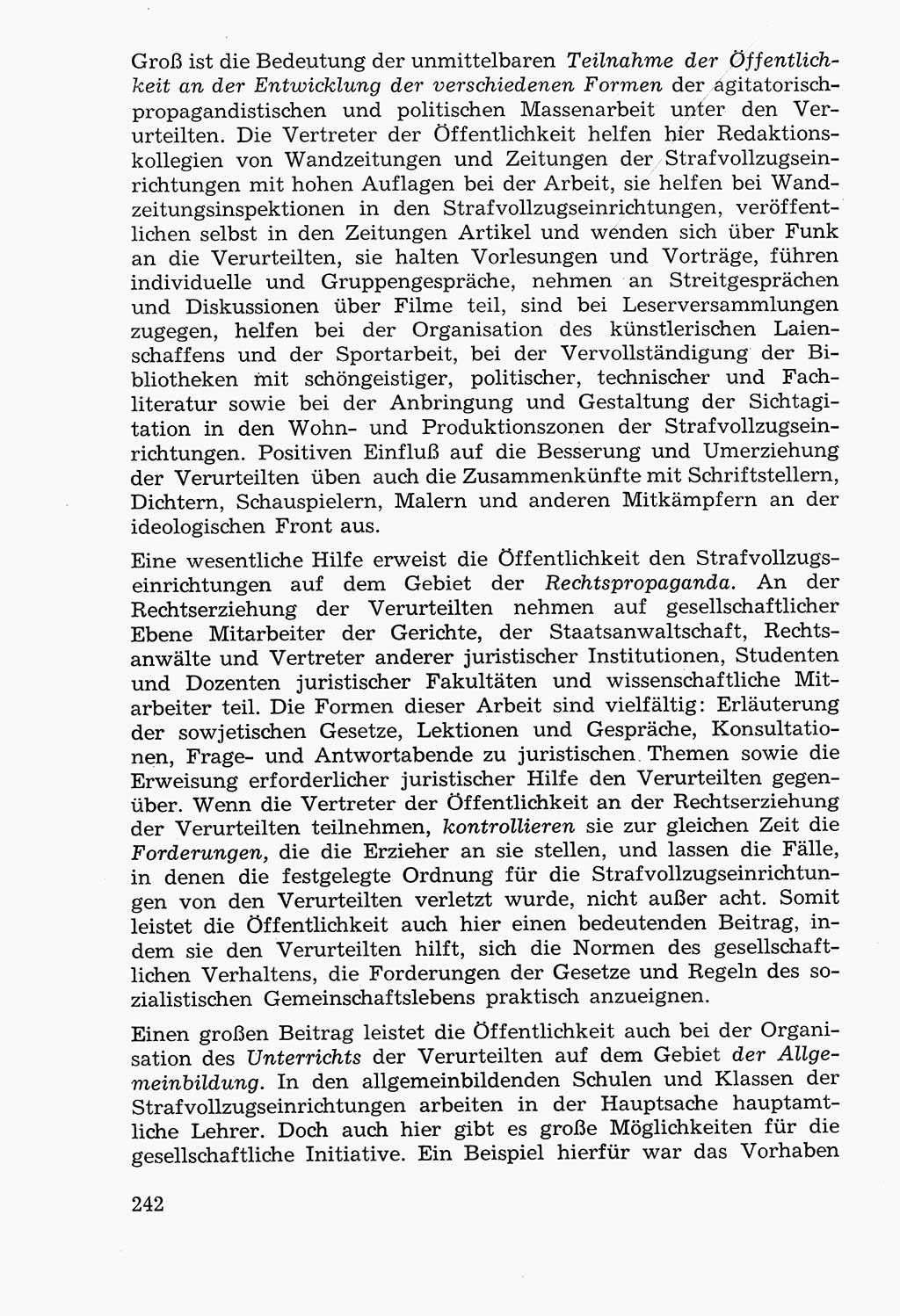 Lehrbuch der Strafvollzugspädagogik [Deutsche Demokratische Republik (DDR)] 1969, Seite 242 (Lb. SV-Pd. DDR 1969, S. 242)