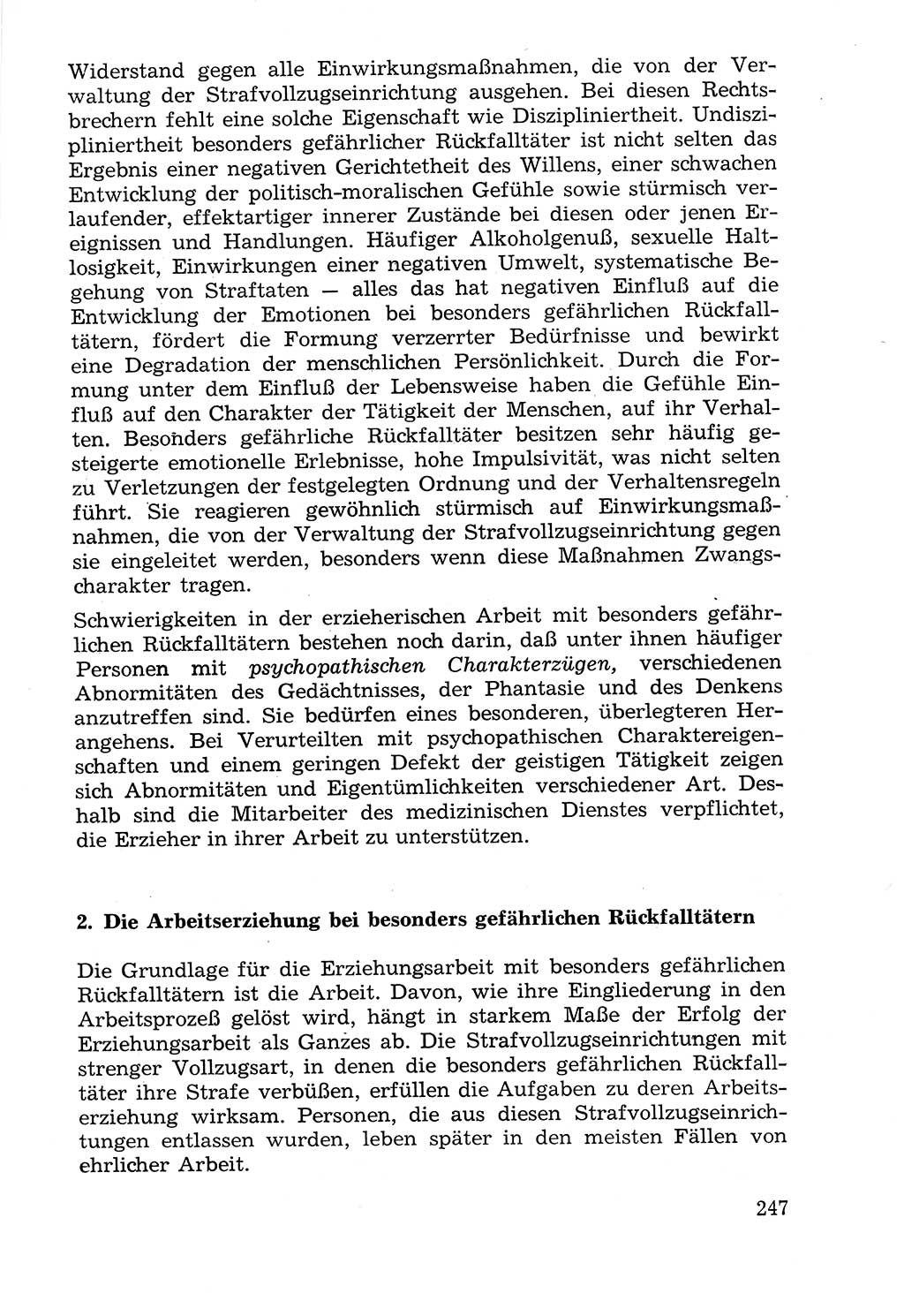Lehrbuch der Strafvollzugspädagogik [Deutsche Demokratische Republik (DDR)] 1969, Seite 247 (Lb. SV-Pd. DDR 1969, S. 247)