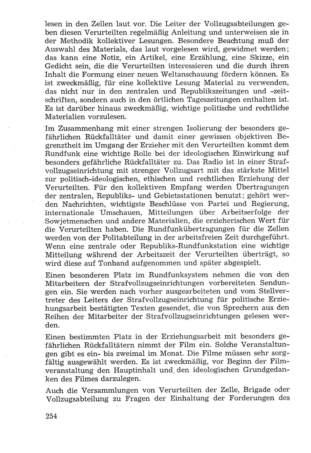 Lehrbuch der Strafvollzugspädagogik [Deutsche Demokratische Republik (DDR)] 1969, Seite 254 (Lb. SV-Pd. DDR 1969, S. 254)