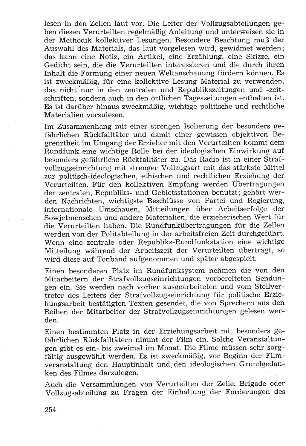 Lehrbuch der Strafvollzugspädagogik [Deutsche Demokratische Republik (DDR)] 1969, Seite 254 (Lb. SV-Pd. DDR 1969, S. 254)