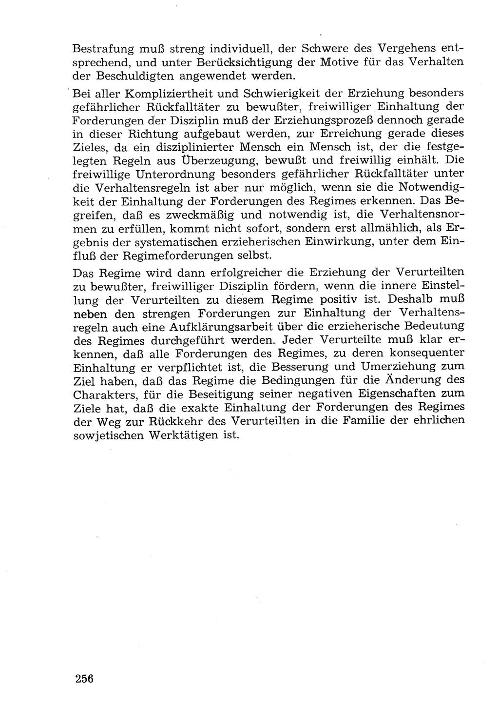 Lehrbuch der Strafvollzugspädagogik [Deutsche Demokratische Republik (DDR)] 1969, Seite 256 (Lb. SV-Pd. DDR 1969, S. 256)