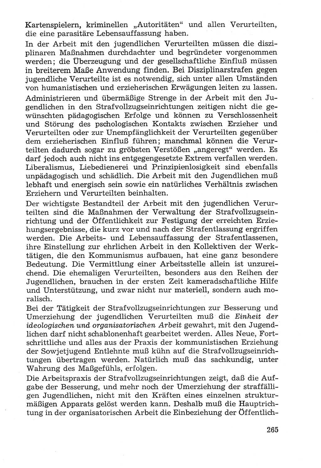 Lehrbuch der Strafvollzugspädagogik [Deutsche Demokratische Republik (DDR)] 1969, Seite 265 (Lb. SV-Pd. DDR 1969, S. 265)