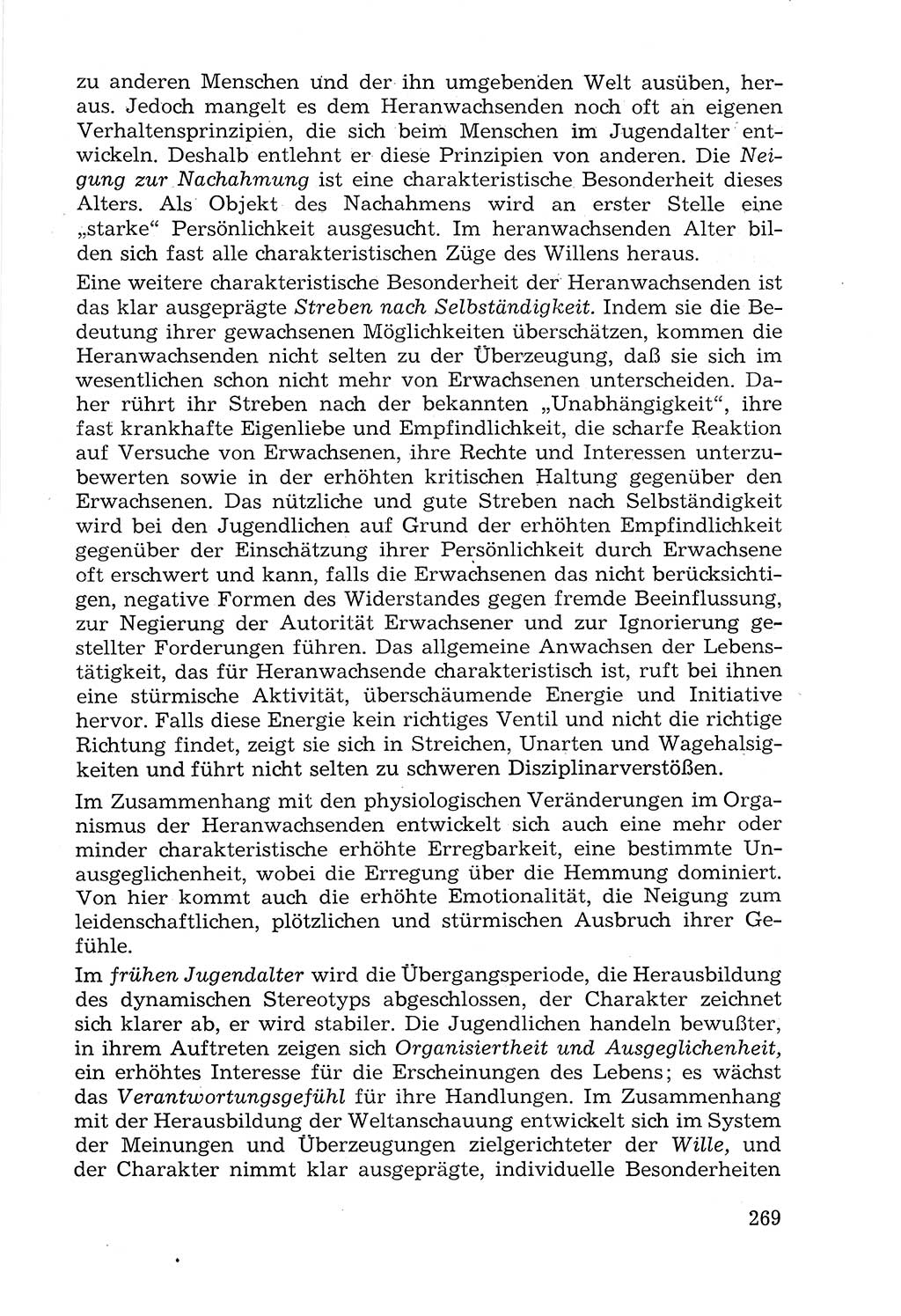 Lehrbuch der Strafvollzugspädagogik [Deutsche Demokratische Republik (DDR)] 1969, Seite 269 (Lb. SV-Pd. DDR 1969, S. 269)