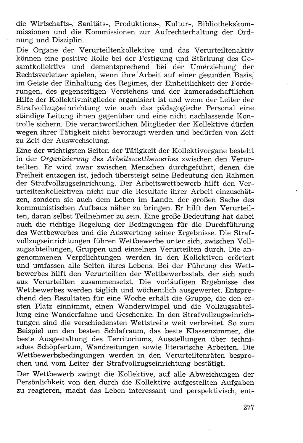 Lehrbuch der StrafvollzugspÃ¤dagogik [Deutsche Demokratische Republik (DDR)] 1969, Seite 277 (Lb. SV-Pd. DDR 1969, S. 277)