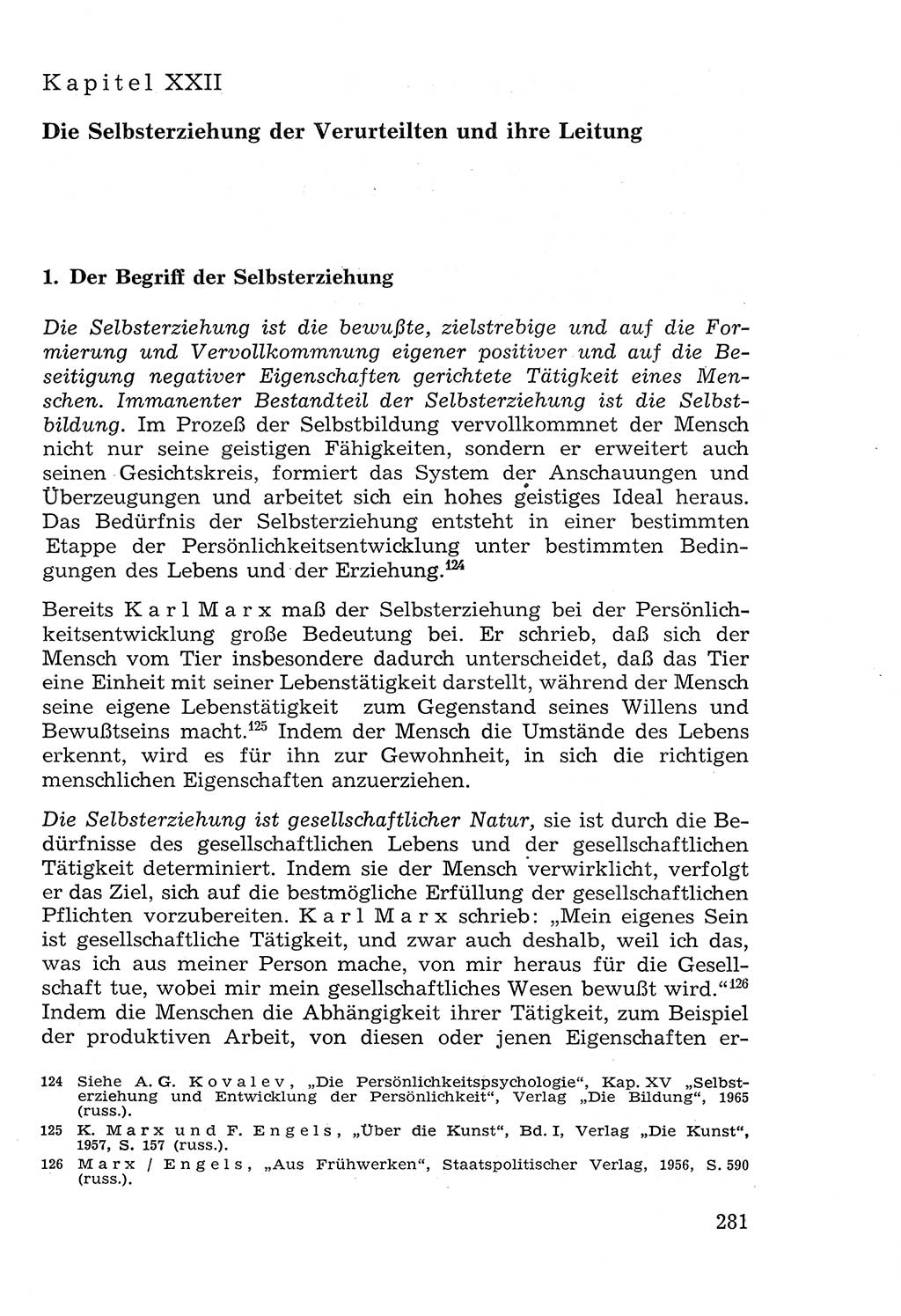 Lehrbuch der Strafvollzugspädagogik [Deutsche Demokratische Republik (DDR)] 1969, Seite 281 (Lb. SV-Pd. DDR 1969, S. 281)