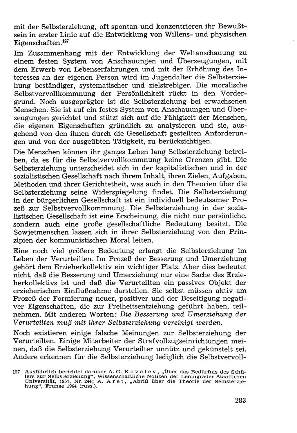Lehrbuch der Strafvollzugspädagogik [Deutsche Demokratische Republik (DDR)] 1969, Seite 283 (Lb. SV-Pd. DDR 1969, S. 283)