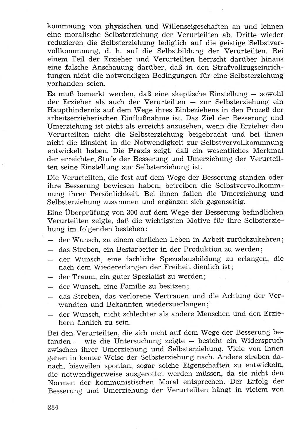 Lehrbuch der Strafvollzugspädagogik [Deutsche Demokratische Republik (DDR)] 1969, Seite 284 (Lb. SV-Pd. DDR 1969, S. 284)
