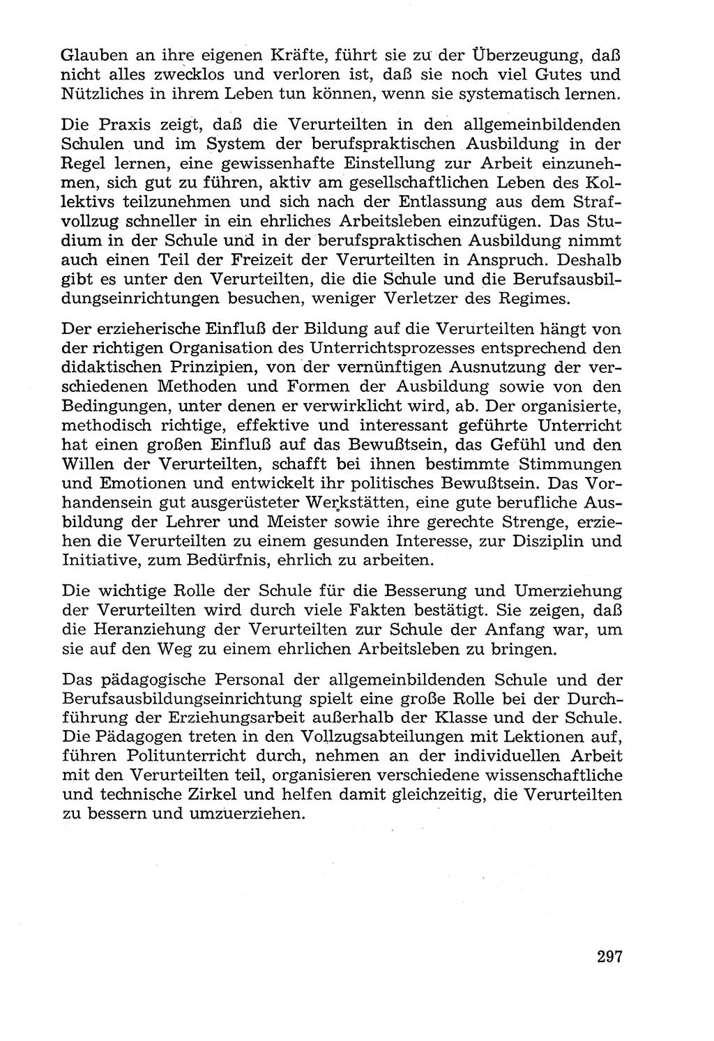 Lehrbuch der Strafvollzugspädagogik [Deutsche Demokratische Republik (DDR)] 1969, Seite 297 (Lb. SV-Pd. DDR 1969, S. 297)