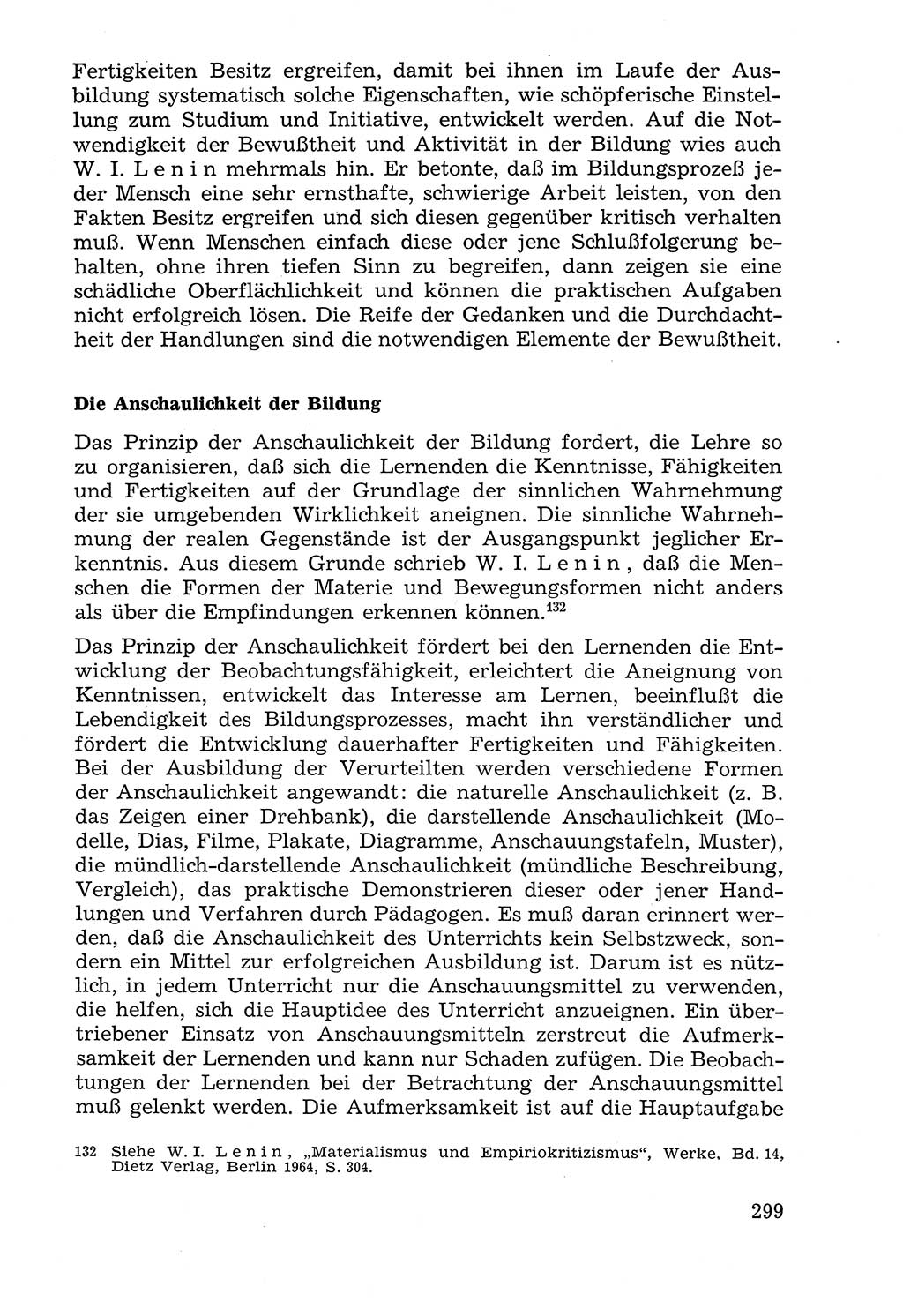 Lehrbuch der Strafvollzugspädagogik [Deutsche Demokratische Republik (DDR)] 1969, Seite 299 (Lb. SV-Pd. DDR 1969, S. 299)