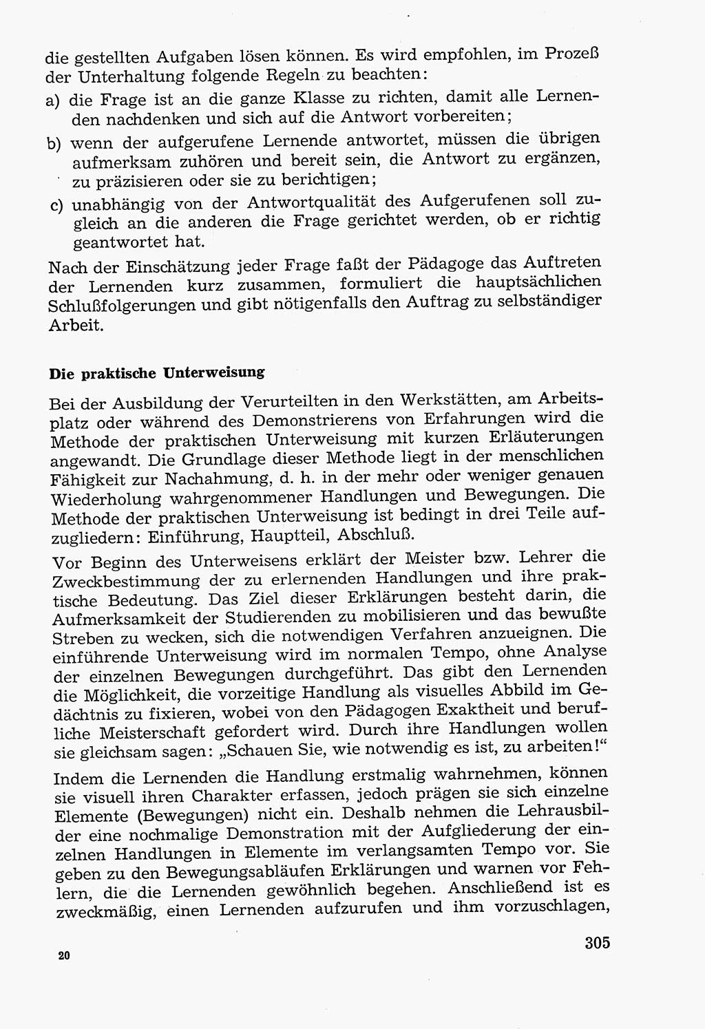 Lehrbuch der Strafvollzugspädagogik [Deutsche Demokratische Republik (DDR)] 1969, Seite 305 (Lb. SV-Pd. DDR 1969, S. 305)