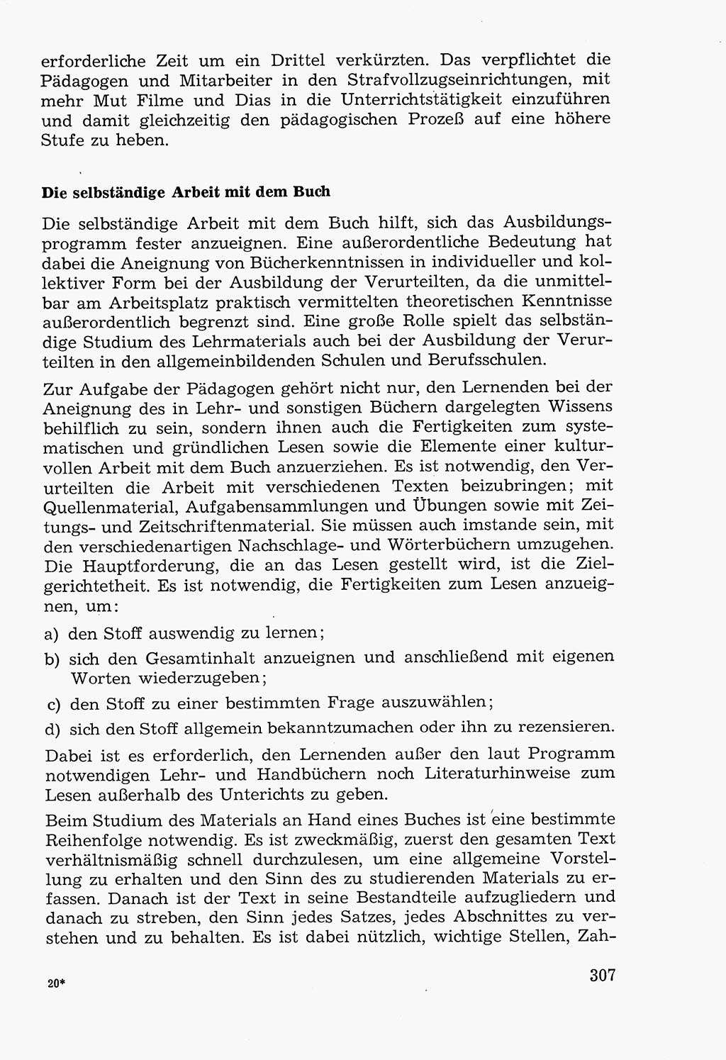 Lehrbuch der Strafvollzugspädagogik [Deutsche Demokratische Republik (DDR)] 1969, Seite 307 (Lb. SV-Pd. DDR 1969, S. 307)