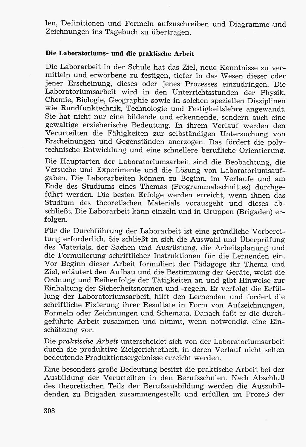 Lehrbuch der StrafvollzugspÃ¤dagogik [Deutsche Demokratische Republik (DDR)] 1969, Seite 308 (Lb. SV-Pd. DDR 1969, S. 308)