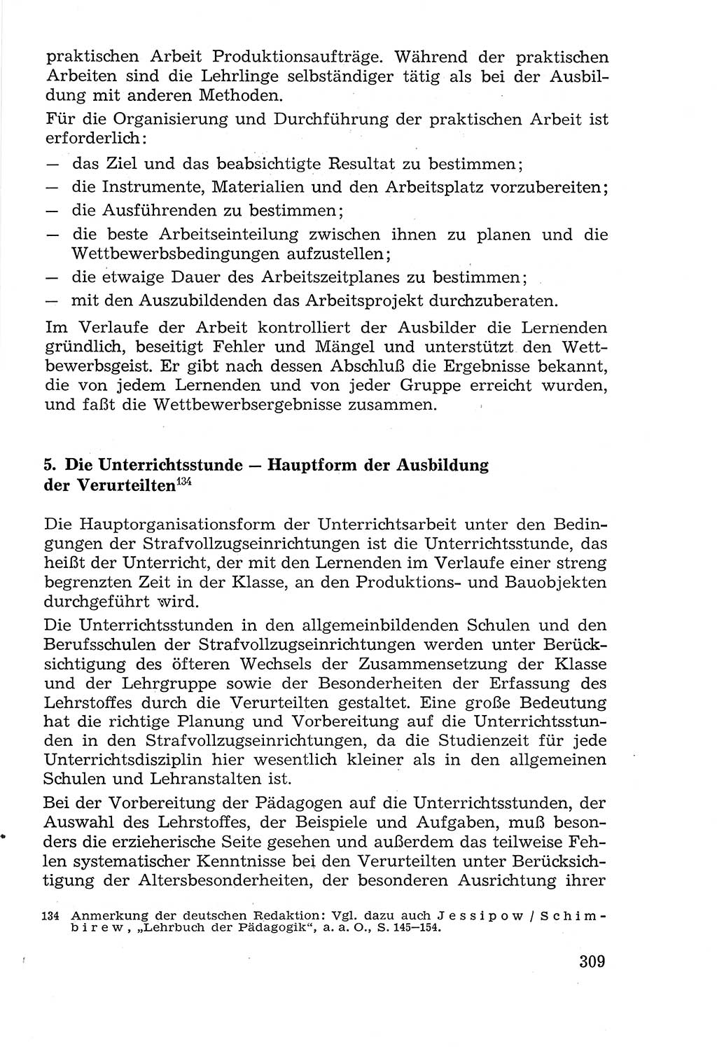 Lehrbuch der Strafvollzugspädagogik [Deutsche Demokratische Republik (DDR)] 1969, Seite 309 (Lb. SV-Pd. DDR 1969, S. 309)