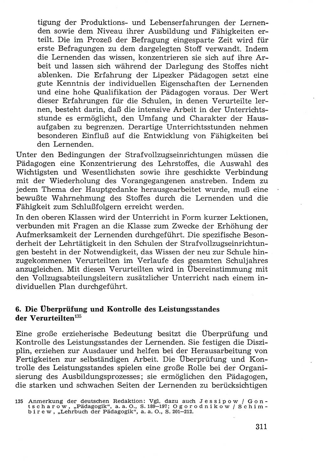 Lehrbuch der Strafvollzugspädagogik [Deutsche Demokratische Republik (DDR)] 1969, Seite 311 (Lb. SV-Pd. DDR 1969, S. 311)
