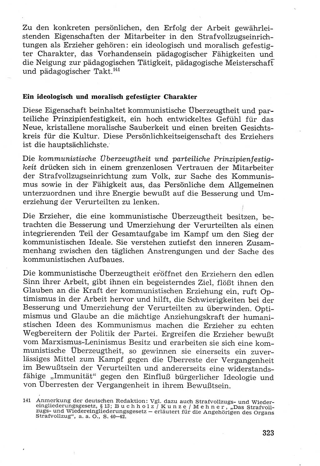 Lehrbuch der Strafvollzugspädagogik [Deutsche Demokratische Republik (DDR)] 1969, Seite 323 (Lb. SV-Pd. DDR 1969, S. 323)