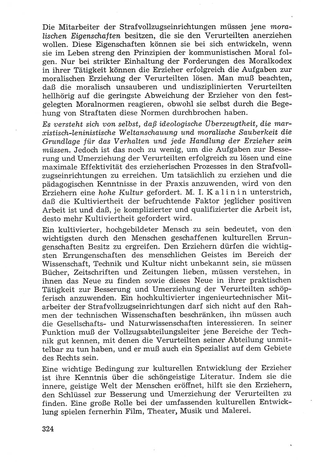 Lehrbuch der Strafvollzugspädagogik [Deutsche Demokratische Republik (DDR)] 1969, Seite 324 (Lb. SV-Pd. DDR 1969, S. 324)
