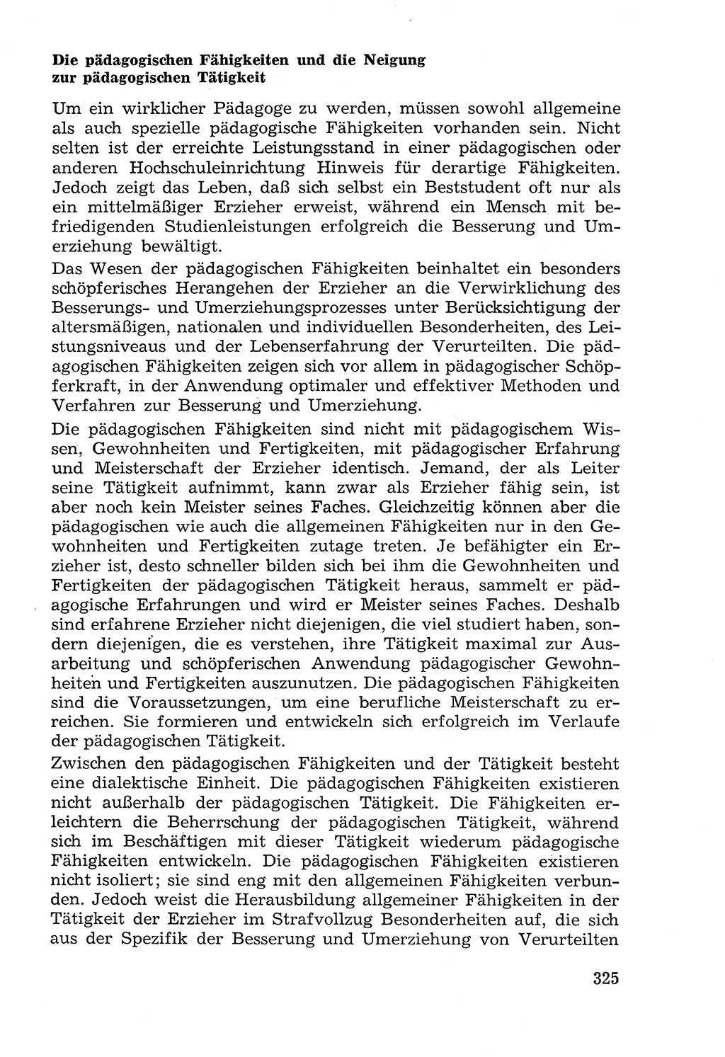 Lehrbuch der Strafvollzugspädagogik [Deutsche Demokratische Republik (DDR)] 1969, Seite 325 (Lb. SV-Pd. DDR 1969, S. 325)